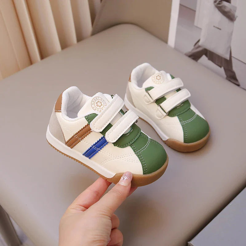 Boys Baby Shoes Four Seasons Models Soft Boys Girls Argyle Shoes 0-6 Years Old Green Children's Single Shoes Small Kids Sneakers