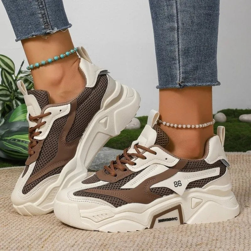 Women's Sneakers 2025 Fashion Breathable Women's Shoes Outdoor Non-slip Designer Shoes for Women Autumn Light Platform Sneakers