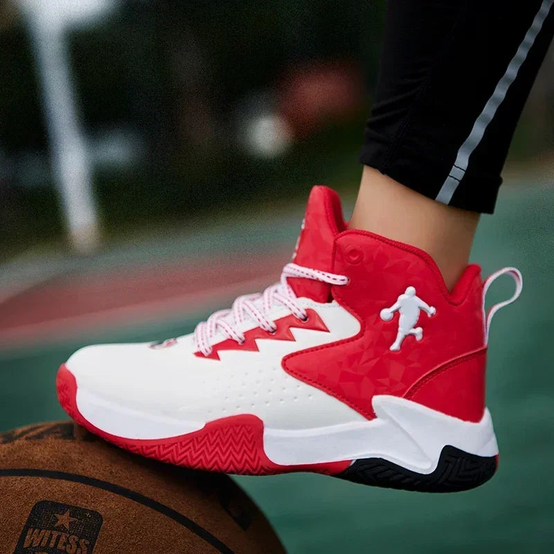 Boys Basketball Shoes High Quality Soft Top Thick Sole Non-slip Kids Sneakers Children Trainer Shoes Outdoor Boy Sport Basket