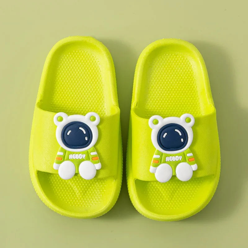 Summer Children's Indoor Slippers for Boys and Girls Bathroom Soft-Soled Thickened Anti-Slip Baby Slippers and Cool Sandals