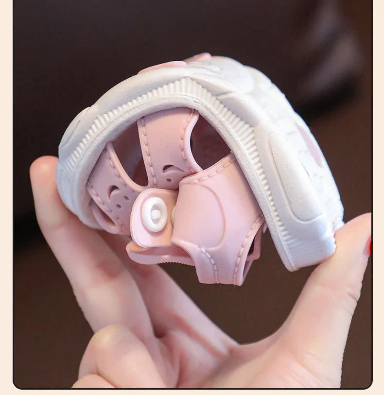 New Summer Aged 0-3 Cute Bow Rhinestone Baby Shoes For Girls Non-Slip Soft-Soled Children Toddler Kids Sandals With Covered Toes