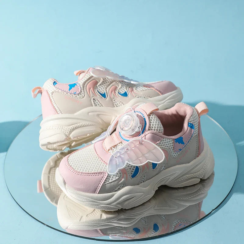 Girl's Sneakers School Running Versatile Kids Basketball Shoes Breathable Children's Sports Shoes Fashion Simple Causal Sneakers