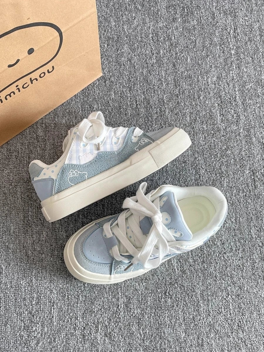 2025 New Women's Casual Flat-soled Sports Shoes Cute Patterns Trainers Ladies Sneakers Breathable Star Women Sneakers