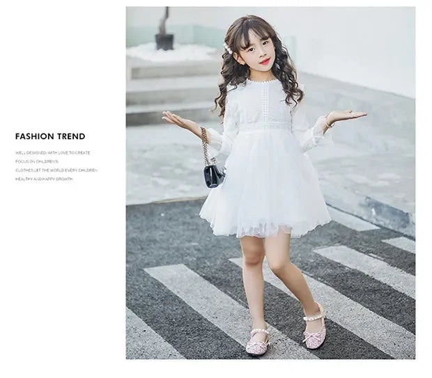Little Kids Pearl Glitter Leather Shoes Girls Low Heeled Shoes Soft Soles Princess Dance Shoes Children Wedding Party Dress Shoe