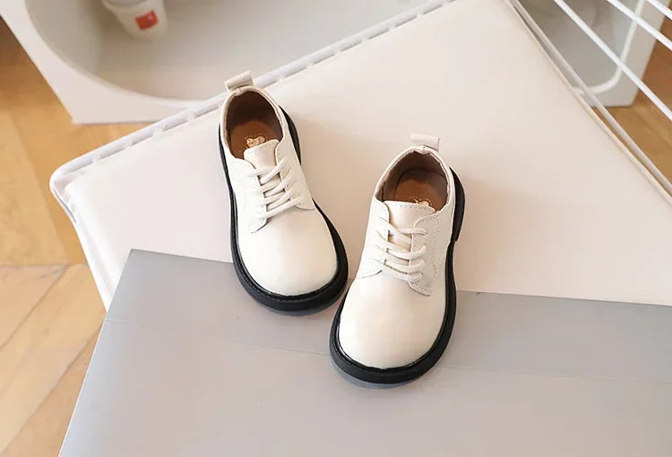 Children Shoes School Uniform Versatile Kids Leather Shoes Black Causal Boys Girls Fashion Performance Flat Shoes Simple Trend