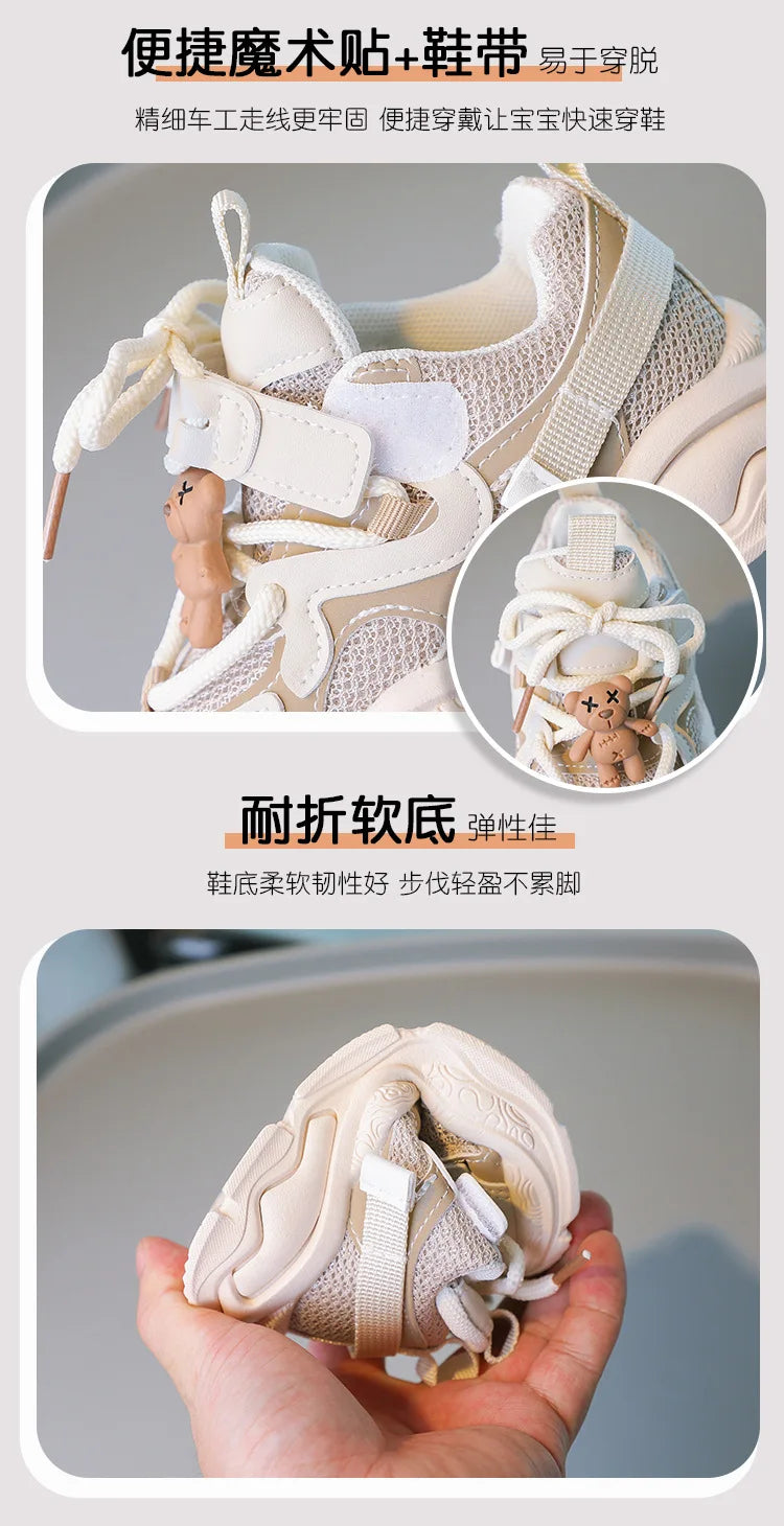 Child Sneaker Autumn New Girl's Sneakers Hollowed Out Single Mesh Boys' Casual Shoe Comfort Casual Shoes for Child Zapatos Niña