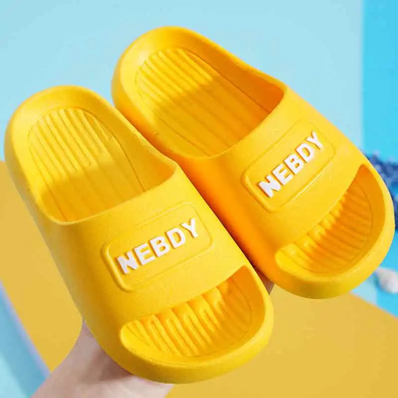 Summer Children's Indoor Slippers for Boys and Girls Bathroom Soft-Soled Thickened Anti-Slip Baby Slippers and Cool Sandals