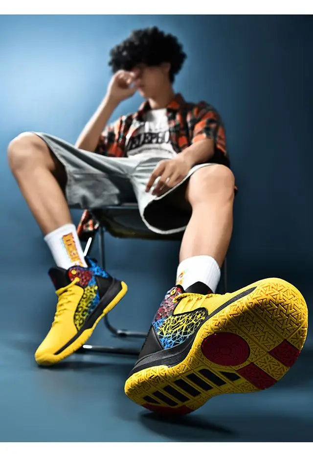 High Quality Basketball Shoes Men Sneakers Boys Basket Shoes Autumn High Top Anti-slip Outdoor Sports Shoes Trainer Male Summer