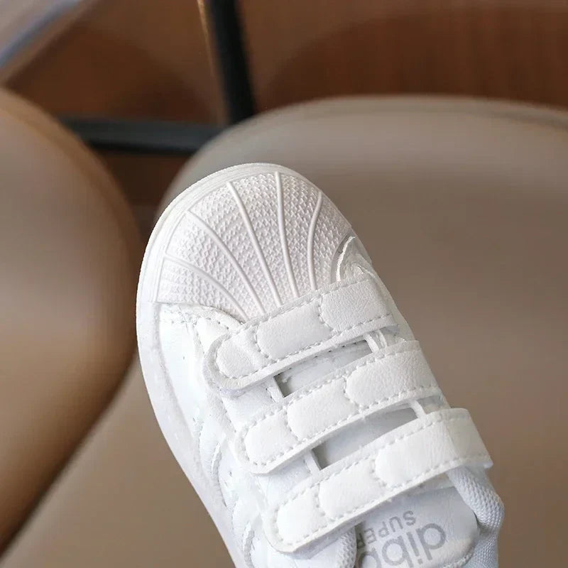 Children's Sneakers Kids Fashion Design White Non-slip Casual Shoes for Boys Girls Hook Breathable Sneakers Toddler Outdoor Shoe