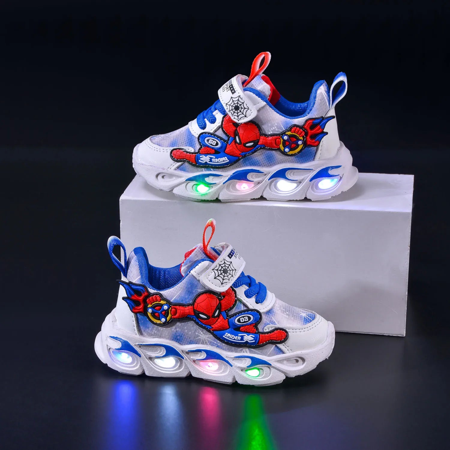 2025 Spring Autumn Boys  Mesh Breathable Sport Shoes  LED Children's Sneakers Kids Casual Shoes Light Shoes for 0-6Y