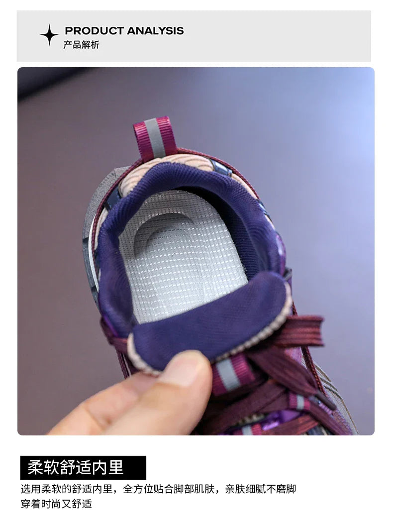 2025 New Winter Kids Shoes Boys Non Slip Sneakers Fashion Outdoor Snow Boots Warm Sports Shoes Child Hot Selling Casual Shoes