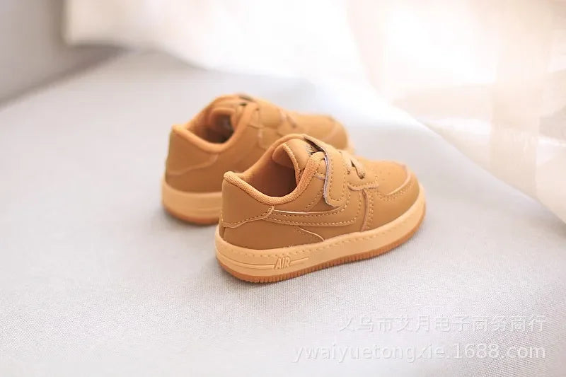 Children Sneakers Boys Girls Leather Low-Top Board Shoes Students Soft Bottom Footwear Kids Running Shoes Baby Casual Footwear