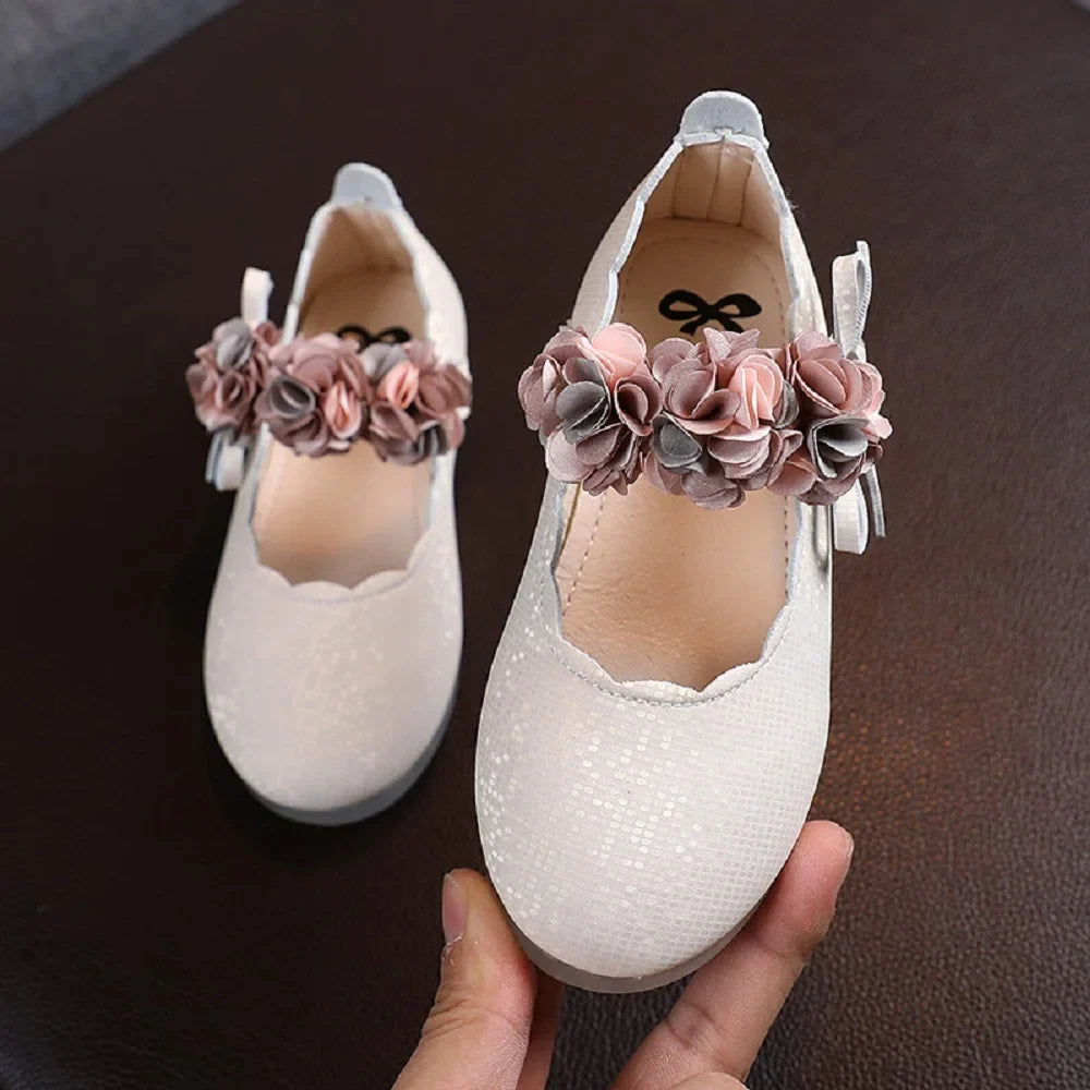 Kids Girls Party Shoes Students Non-slip Performance Leather Footwear Solid Color Children  Wedding Shoes Baby Princess Footwear