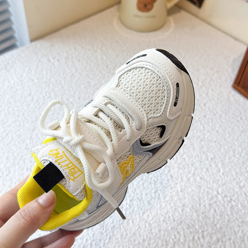 Children's Shoes Boys Girls Sports Shoes 2025  New Fashion Kids Outdoor Running Sneakers Fashion Mesh Dad Kids Shoes