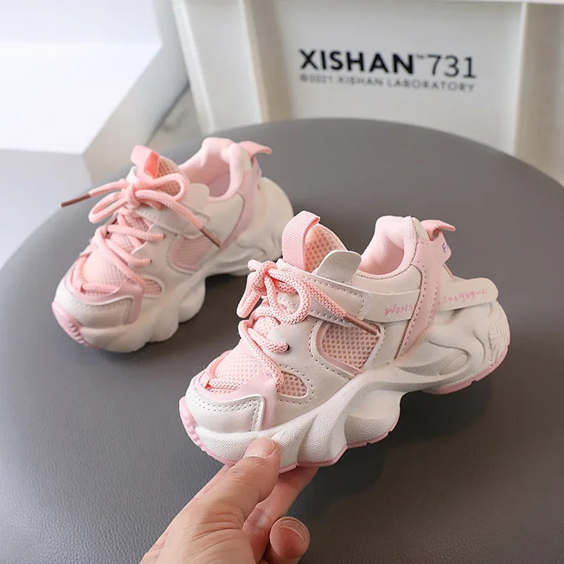 Kids Sport Sneakers for Boys Girls Spring Autumn Student Shoes Non-slip Mesh Breathable Children