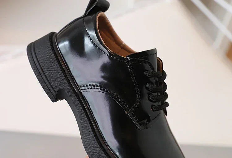 Children Shoes School Uniform Versatile Kids Leather Shoes Black Causal Boys Girls Fashion Performance Flat Shoes Simple Trend