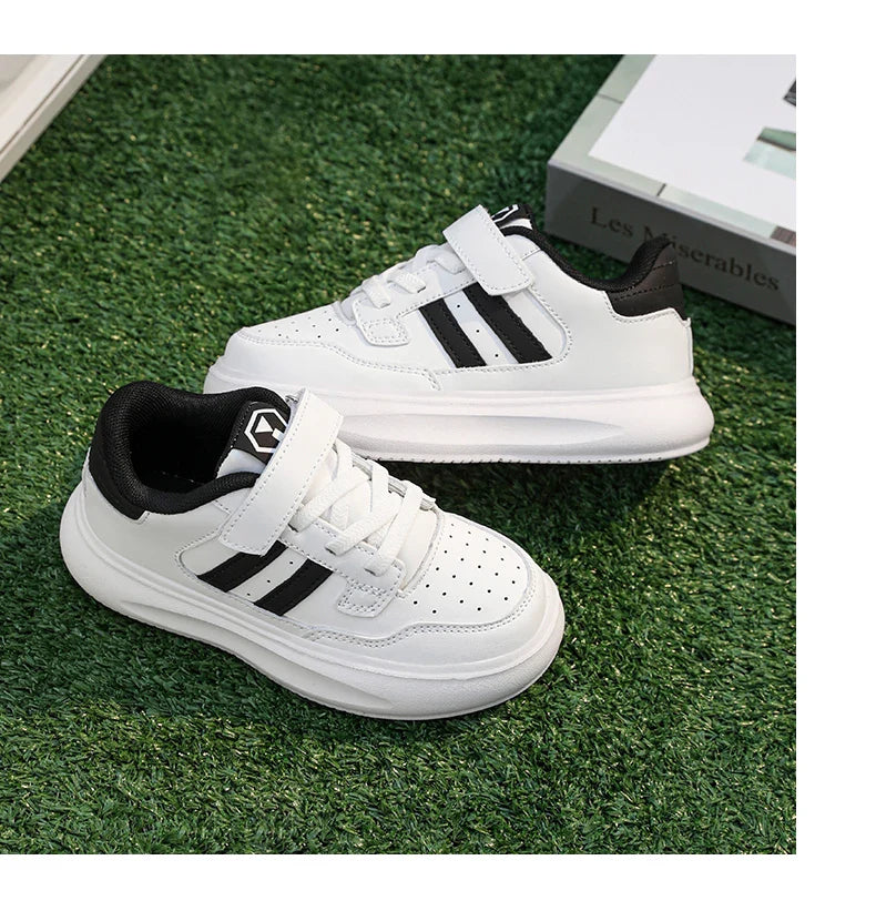 Children's Sneakers Kids Fashion Design Black White Non-slip Casual Shoes for Boys Girls Breathable Sneakers Toddler Outdoor