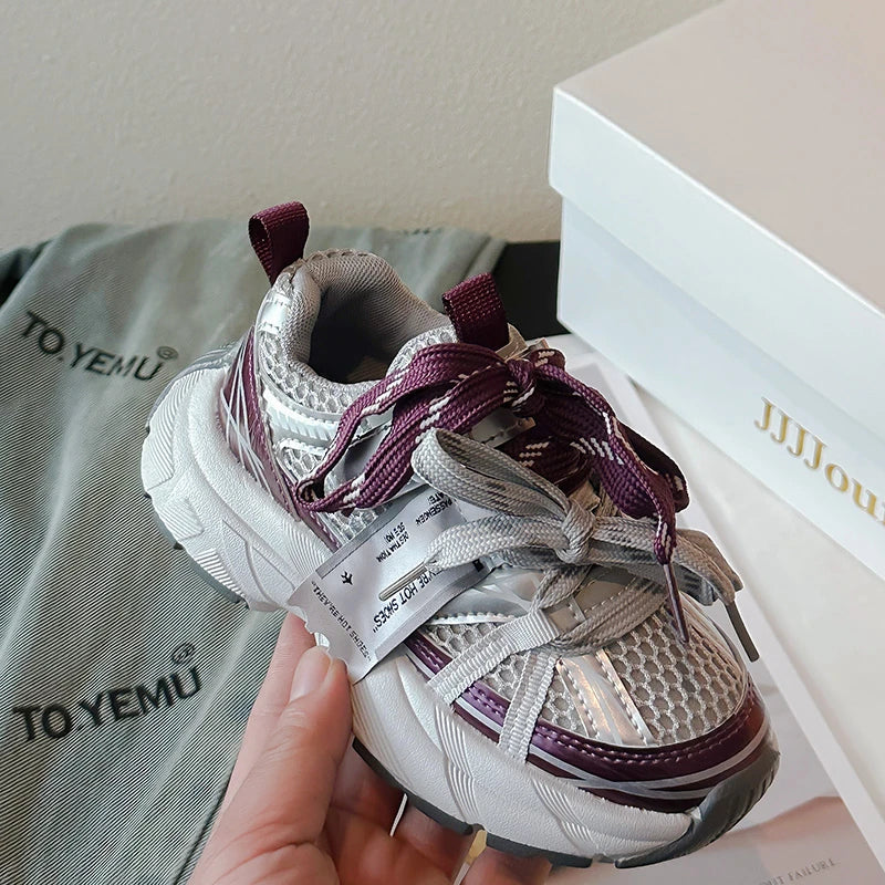 Kids Sneakers Mesh Breathable Children Sports Shoes Comfortable Lightweight 2025 Autumn New Girls Casual Footwear for Boys Girls