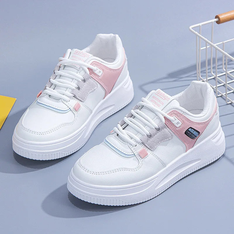 Women Sneakers PU Leather Women's Shoes White Platform Casual Sneaker Spring Summer Female Board Shoes Flats Ladies Trainers