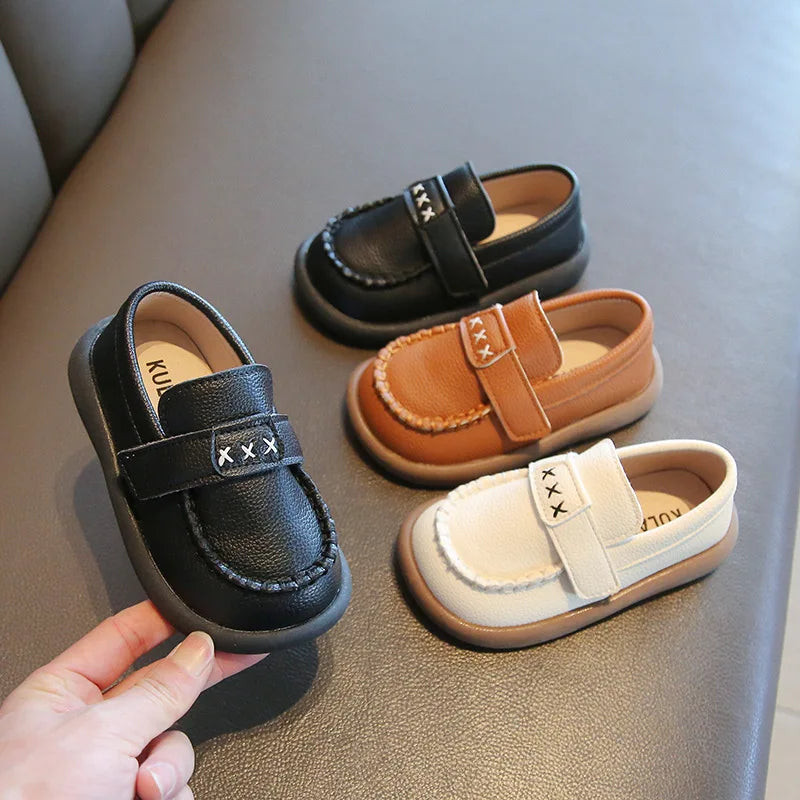 Little Boys Casual Loafers for  Fashion 2025 Spring Autumn Toddlers Kids Leather Shoes Slip-on Shoes Soft Flats New boys shoes