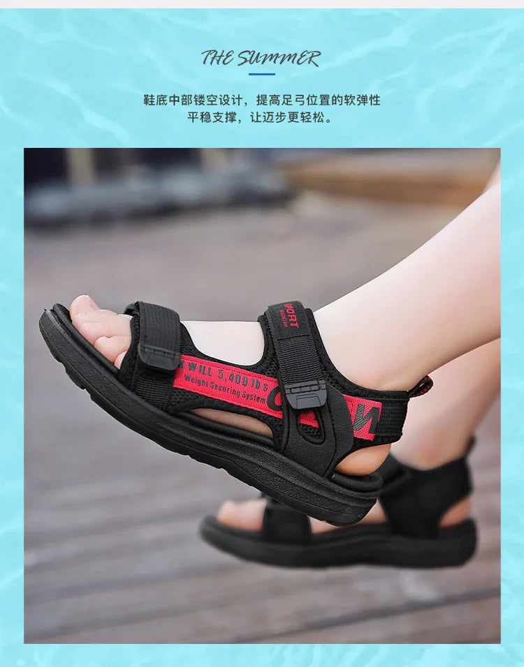 2024 Summer Kids Sandals Breathable Boys Sandals Soft Comfortable Children's Shoes Outdoor Beach Girls Lightweight Slippers