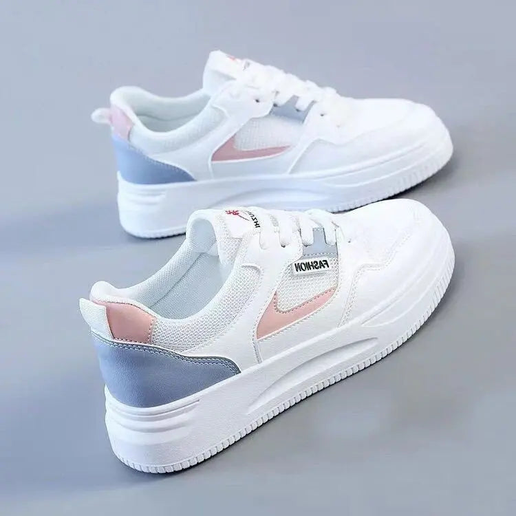 2025 Spring/Autumn New Platform  Sneakers for Women - Fashion Patchwork Casual Shoes | Breathable & Slip-Resistant Sports Style