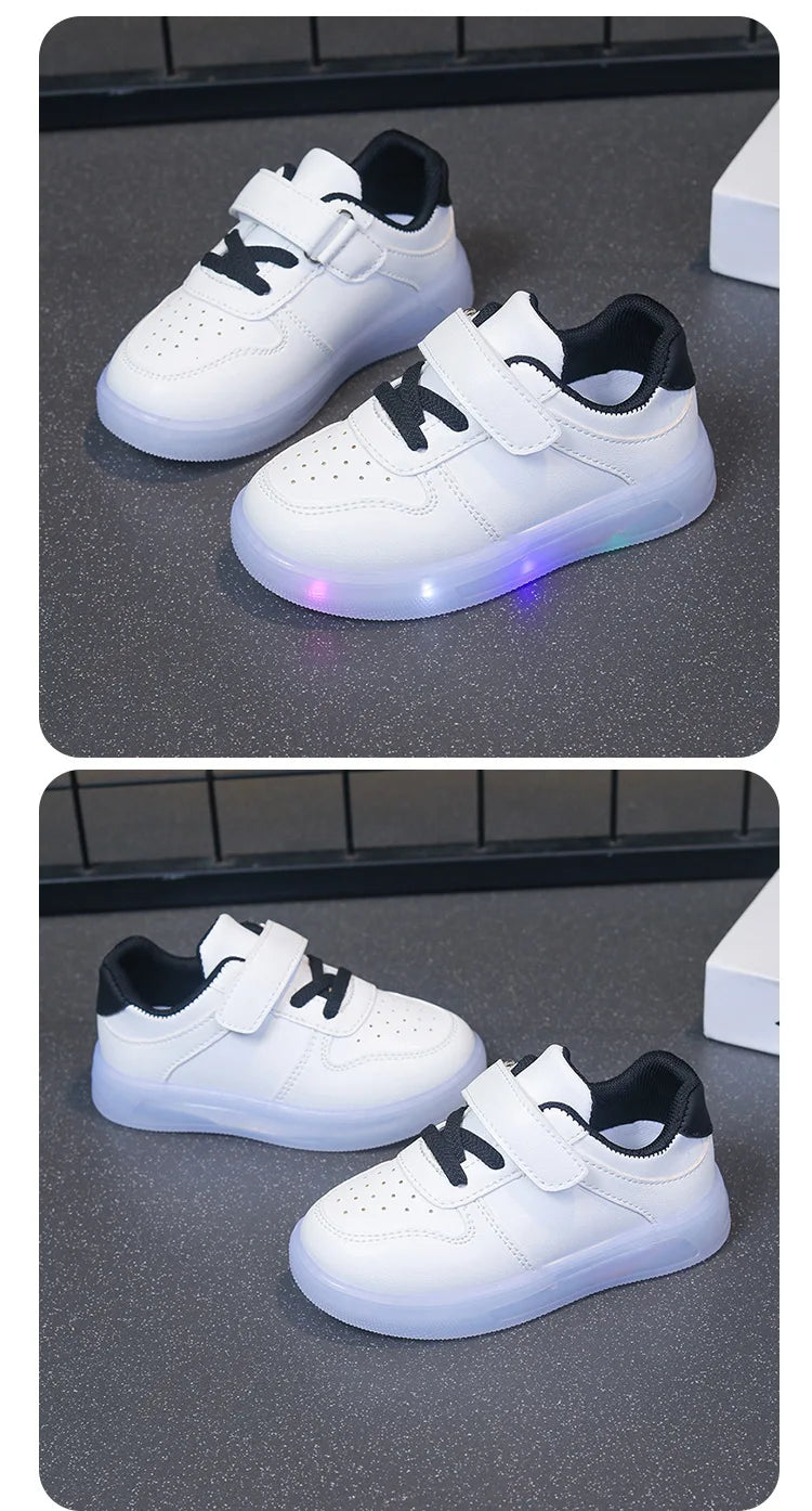 Zapatos Fashion Girls' Sneakers 2025 Spring New Kids Luminous Shoes Breath Boys Shoes Anti Slip Girls Casual Shoe Кроссовки