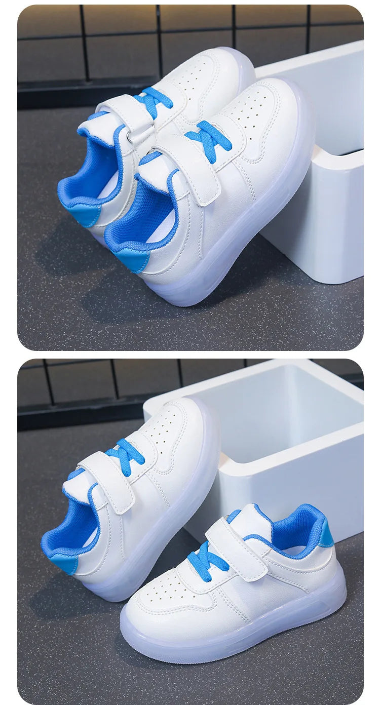 Zapatos Fashion Girls' Sneakers 2025 Spring New Kids Luminous Shoes Breath Boys Shoes Anti Slip Girls Casual Shoe Кроссовки