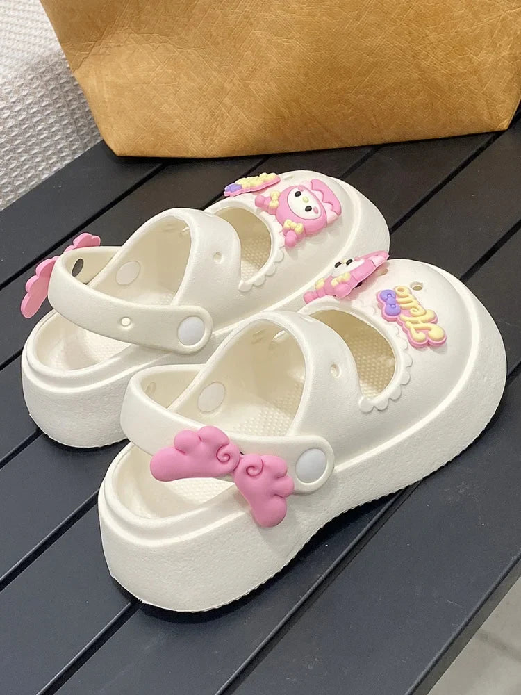 Girls Cute Slippers Summer New Kids Princess Shoes Girls Indoor Outdoor Sandals