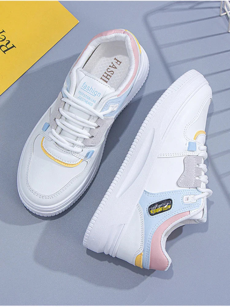 Women Sneakers PU Leather Women's Shoes White Platform Casual Sneaker Spring Summer Female Board Shoes Flats Ladies Trainers