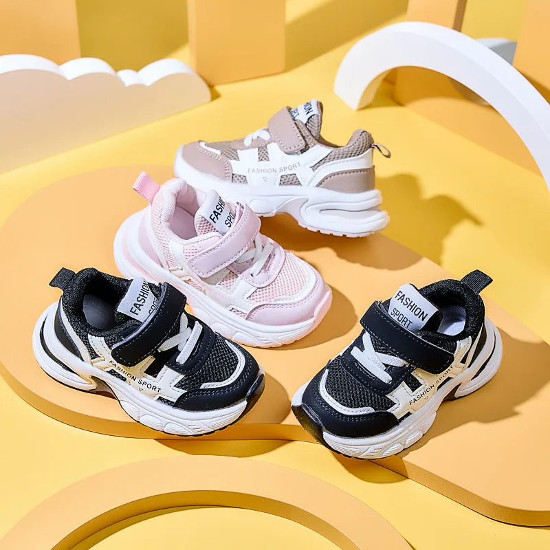 2025 Autumn New Children Shoes Mesh Breathable Kids Sneakers Outdoor Sport Shoes Comfortable Soft Sole Fashion Girls Boys Shoes