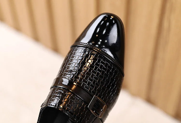 Kids Boys Girls Leather Shoes Students Boys Girls Soft Bottom Performance Shoes Black Fashion  Flower Kids Ceremonial Footwear
