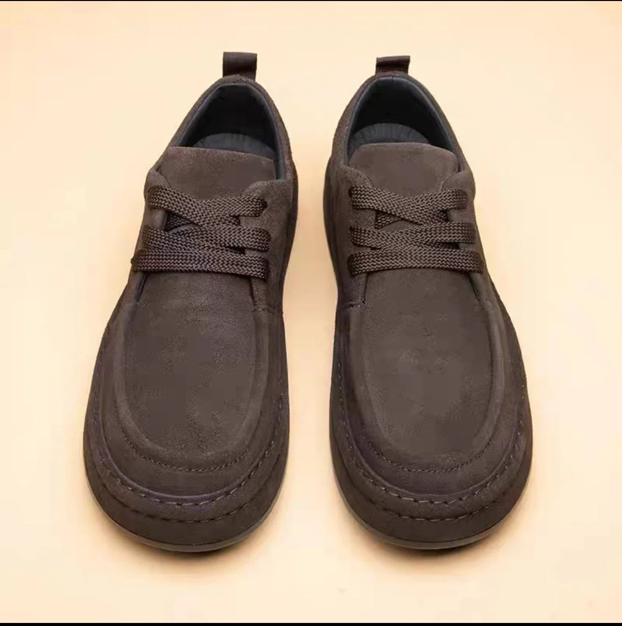 Men's Shoes Are Fashionable Brown Casual Shoes Made of Durable Suede Material Comfortable Walking Shoes Suitable for Daily Wear   (Available)
