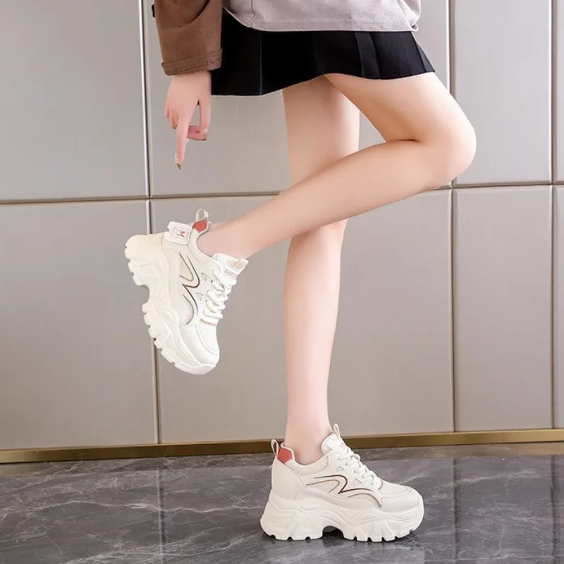 New Women Platform Casual Sneakers Autumn Fashion Women Comfortable Increased Sport Shoes Outdoor Breathable Basketball Sneakers