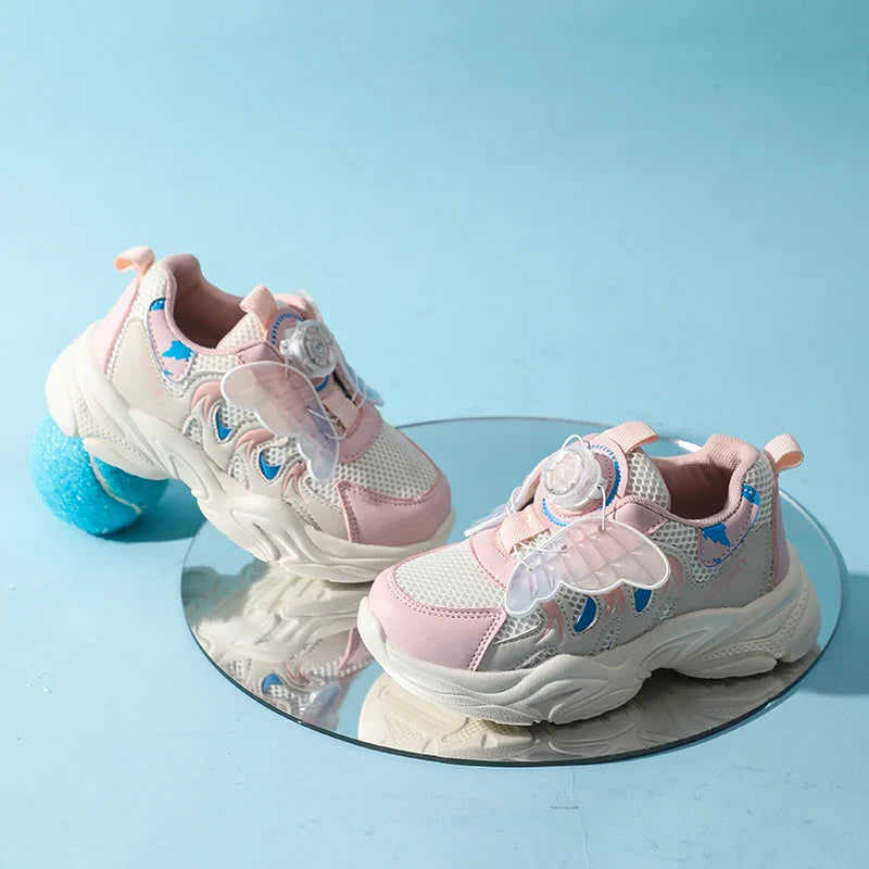 Girl's Sneakers School Running Versatile Kids Basketball Shoes Breathable Children's Sports Shoes Fashion Simple Causal Sneakers