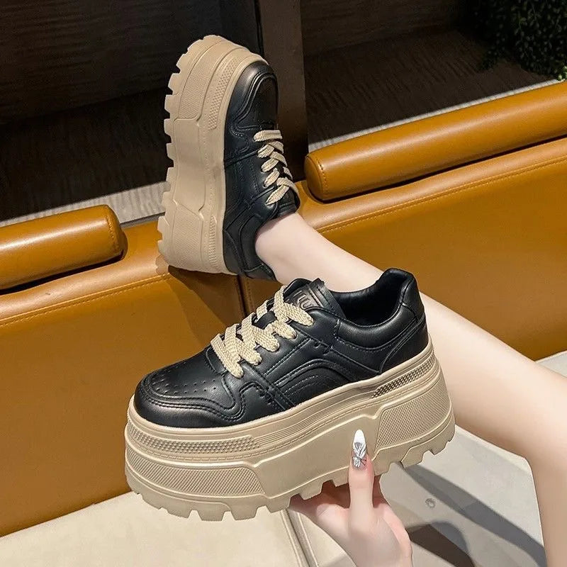 Women Sneakers Height Increasing Platform White Shoes for Women 2025 New Casual Shoes with Soft Sole Board Shoe Zapatos De Mujer