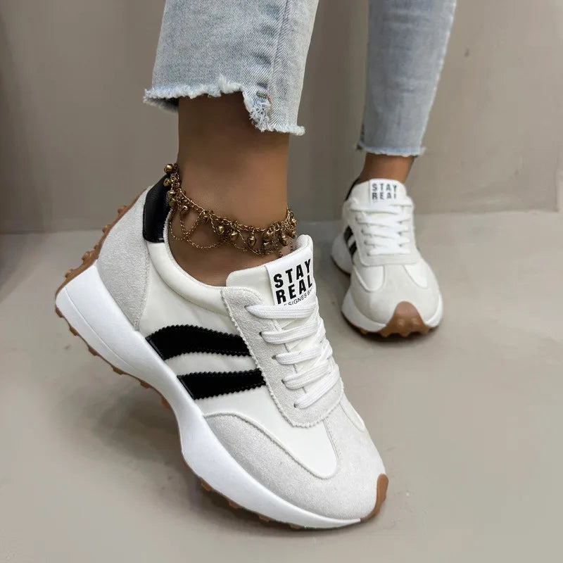 Women Sneakers 2025 New Spring Autumn Brand Vulcanize Shoes Casual Footwear Light Flat Breathable Shoes Женская Обувь