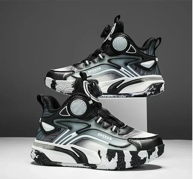 Boys Basketball Shoes Training Running Sports Sneakers Spring Autumn New Style Middle Large Children Boy Knob Movement Footwear