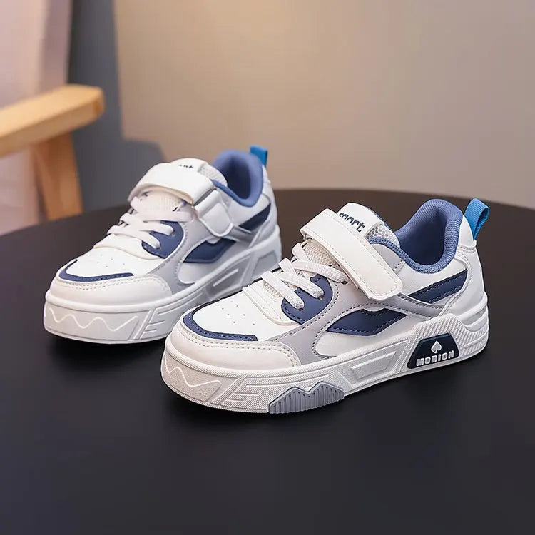 Tenis Sneakers Kids Spring/Autumn New Boys Girls Sports Shoes Casual Board Shoes Leather Soft Soled Children Small White Shoes
