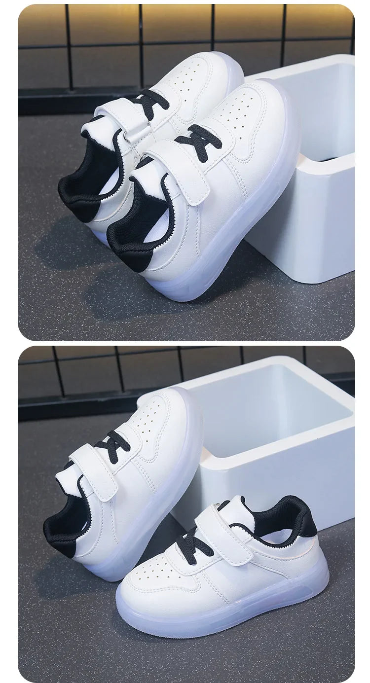 Zapatos Fashion Girls' Sneakers 2025 Spring New Kids Luminous Shoes Breath Boys Shoes Anti Slip Girls Casual Shoe Кроссовки
