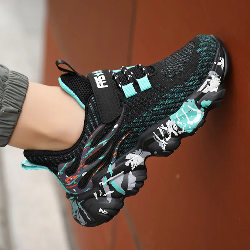 Spring Autumn Children Fashion Sports Shoes Outdoor Sneakers Boys Girls Breathable Leisure Trainers Kids Casual Sneaker