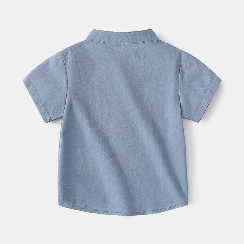 Mandarin Boys Summer Tshirts Fashion Toddler Tees Baby Shirts Cotton Kids Children's Clothes