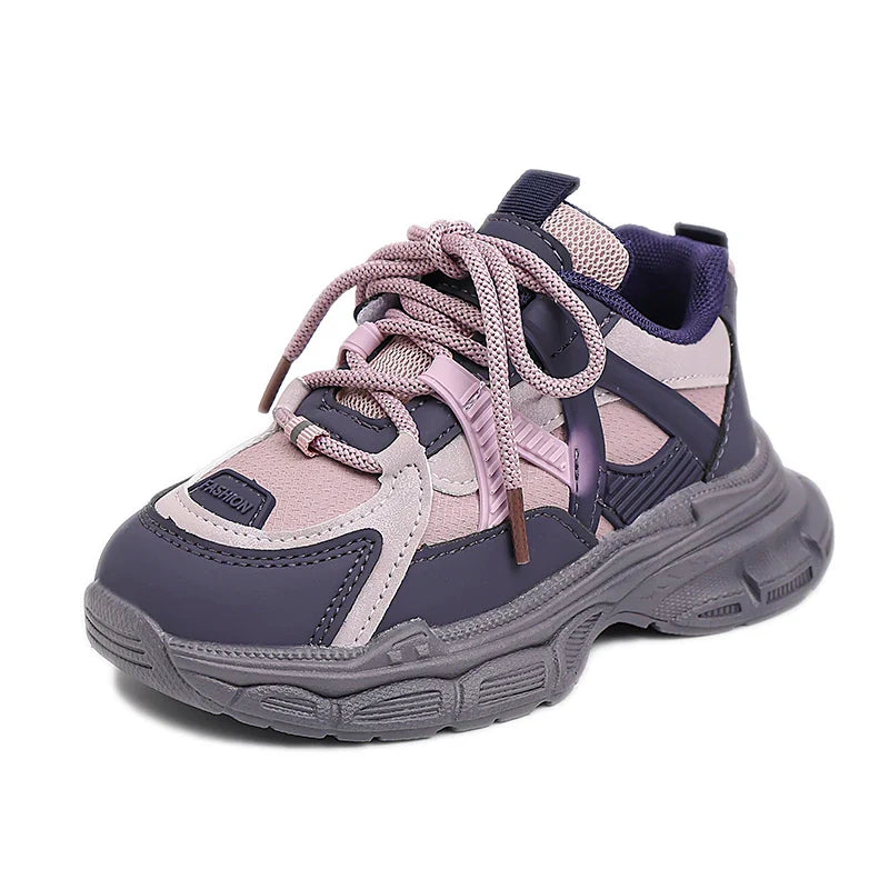 Kids Sneakers Handsome Girls Running Shoes Mesh Breathable  New Girls Sports Shoes Thick Soft Sole Comfort for Students