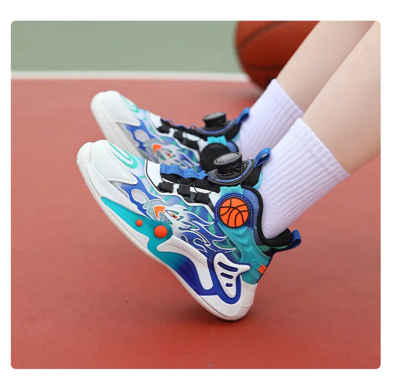 Kids Sneakers Fashion Basketball Shoes for Children Boys Breathable Mesh Sneakers Casual Sports Shoes New Design Trainers