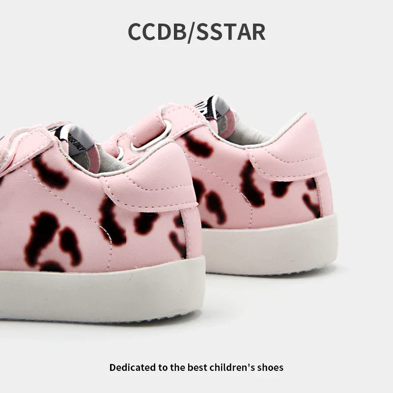 Girls Sneakers Spring Autumn Kids Fashion Brand Sport Running Chunky Trainers Baby Children Casual Glittler Star Shoes Soft Sole