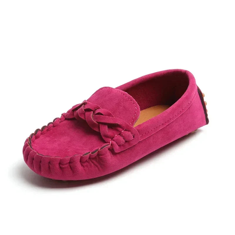 Boys Leather Shoes Fashion Kids Flats Loafers Slip-on Moccasins Classic Children Party Shoes 2024 Spring Autumn Soft Breathable