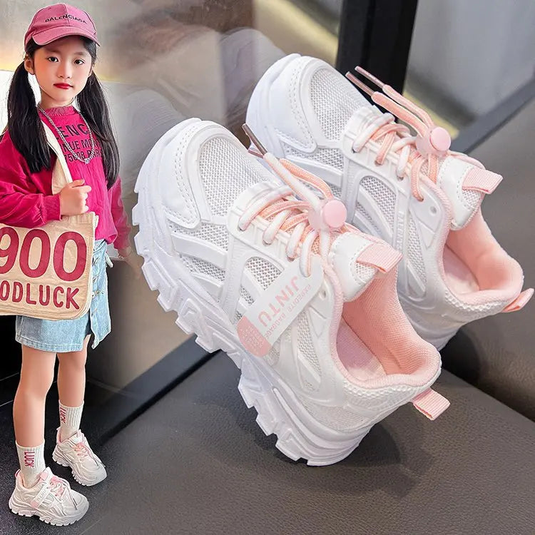 Children Mesh Sneakers Kids Boys Girls Lightweight Casual Sports Running Shoes New Arrival Soft Sole Summer Breathable Tennis