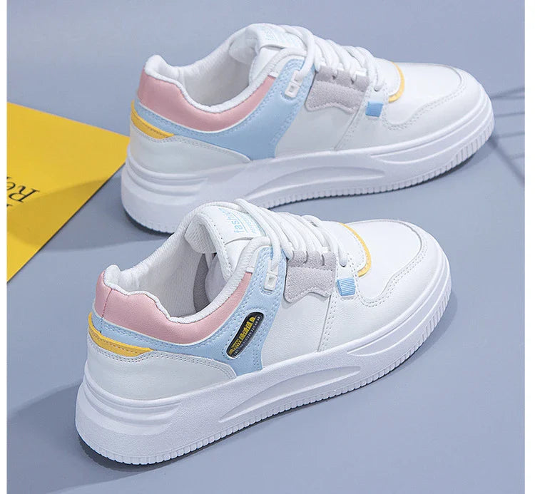 Women Sneakers PU Leather Women's Shoes White Platform Casual Sneaker Spring Summer Female Board Shoes Flats Ladies Trainers