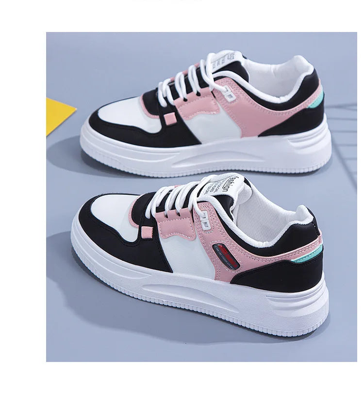 Women Sneakers PU Leather Women's Shoes White Platform Casual Sneaker Spring Summer Female Board Shoes Flats Ladies Trainers