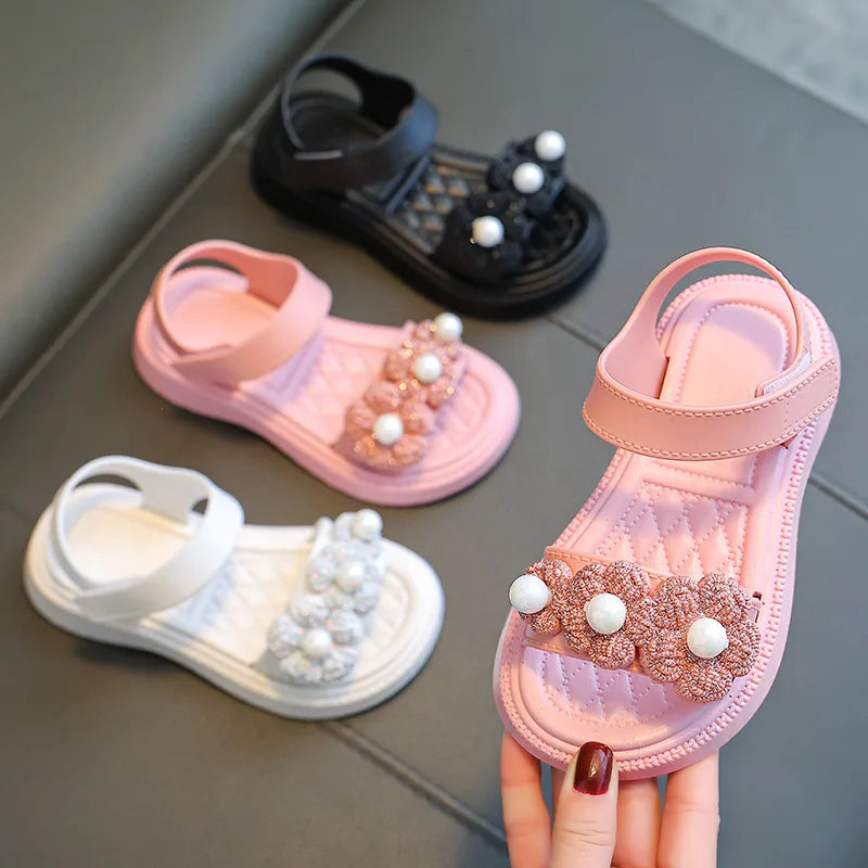 Outdoor Summer Versatile Girls Sandals Children Princess Shoes Casual School Kids Shoes Beach Sandals Children Students Kids